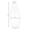 Uniquewise Contemporary Bamboo Floor Flower Vase Tear Drop Design for Dining, Living Room, Entryway Decoration QI004271.M - alternate 2